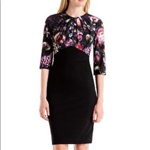 Ted Baker Shadow Floral Gathered Dress